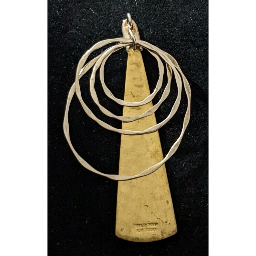 RLM STUDIO ROBERT LEE MORRIS Sterling Silver Brass Pendant For Necklace RARE HTF